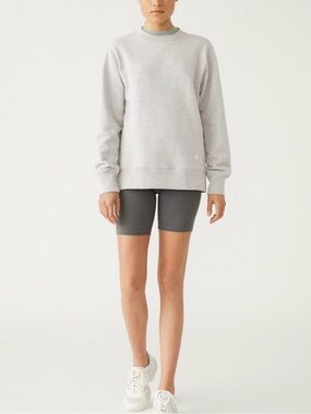 Tory Burch Sport Light Gray Crewneck Sweater